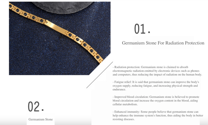 Gold Finish Titanium Magnetic Bracelet Stylish Wellness Accessory Women