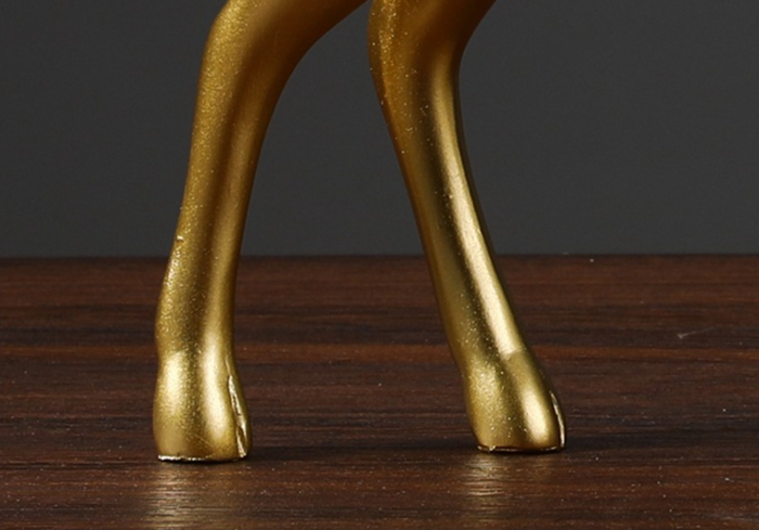 feng shui deer ornament golden prosperity symbol