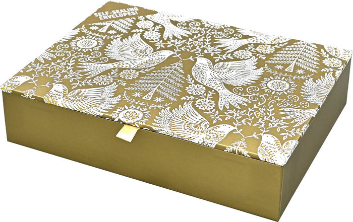 Golden Doves Deluxe Boxed Holiday Cards - The Regal Find
