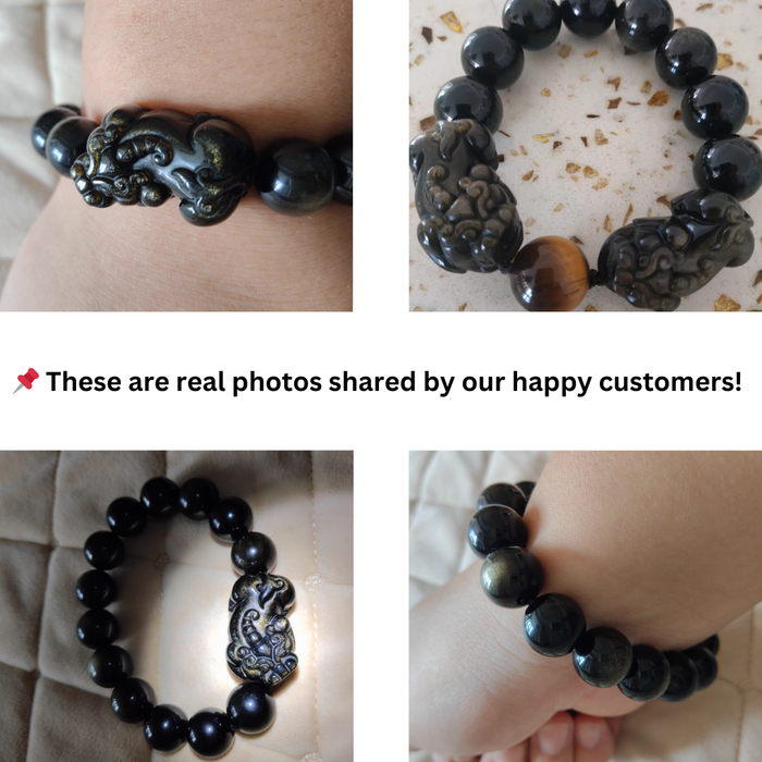 Men’s Black Obsidian Bracelet – Luxury Spiritual Jewelry