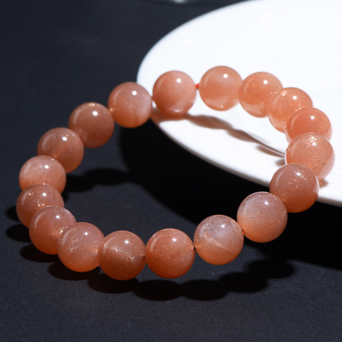 shimmering orange moonstone bracelet energy jewelry