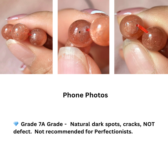 7A golden sand moonstone healing bracelet orange glow