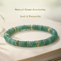 Green aventurine money stone bracelet for women luck and wealth