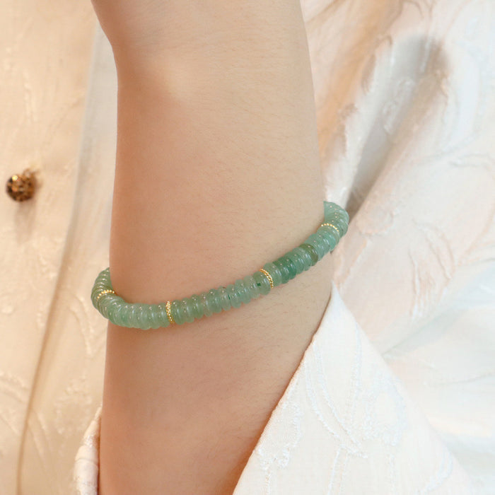 Green aventurine money stone bracelet for women luck and wealth