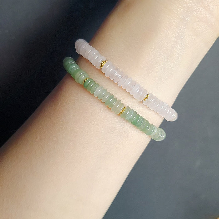 Natural green aventurine crystal success jewelry slice beads
