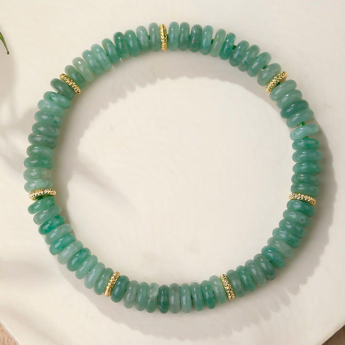 Close up green aventurine gemstones wealth opportunity chakra