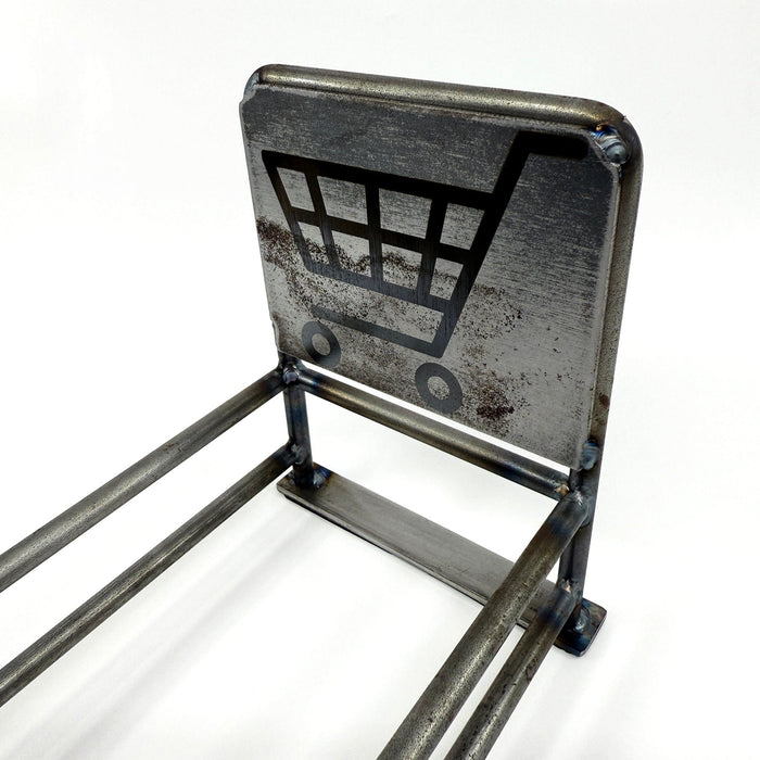 Teak Tuning Pro Fingerboards GrindRight Shopping Cart Coral Fingerboard Rail - 10 Inches - Raw Steel Edition