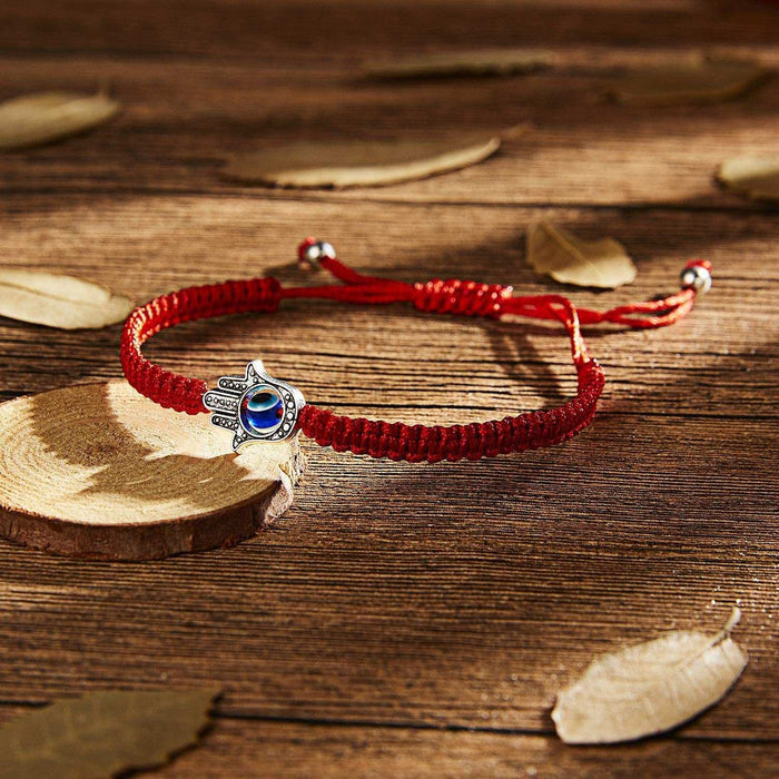 Hamsa hand bracelet red string adjustable men women gift