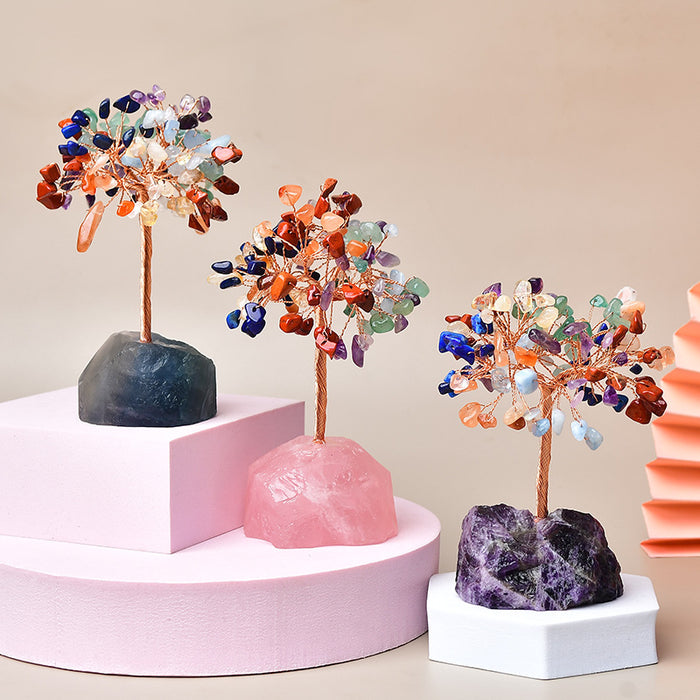 healing crystal tree of life sculpture for positive energy décor