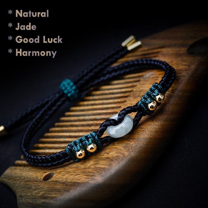 handmade burma jade bracelet natural jadeite good luck harmony