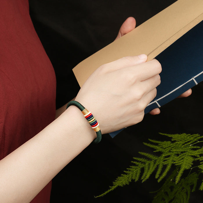 Feng Shui Lucky Bracelet with Five Elements Knots for Protection