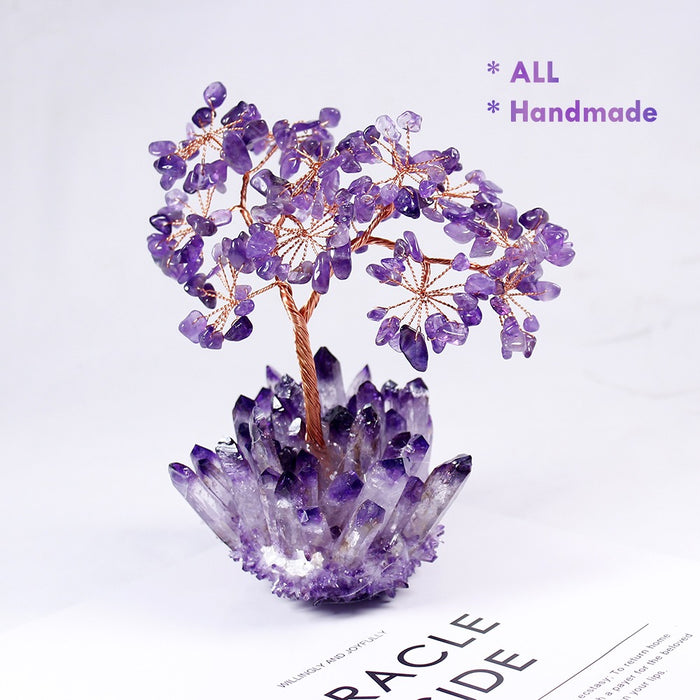 handmade amethyst bonsai feng shui prosperity gift