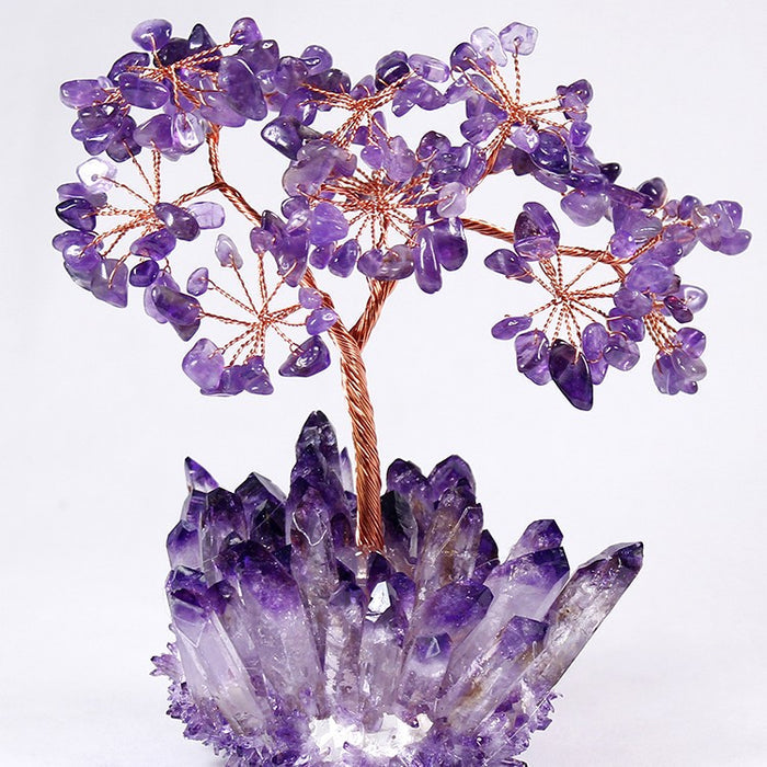 amethyst tree office desk feng shui wealth corner