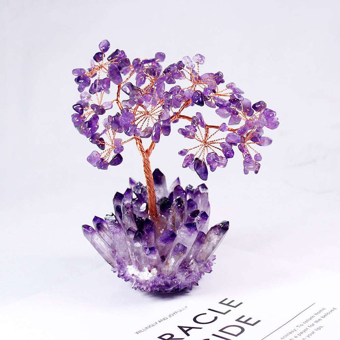 amethyst feng shui tree of life home decor natural crystal bonsai