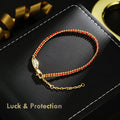 Handmade Red & Gold Prosperity String Bracelet