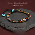 handmade tibetan buddhist 8-strand bracelet lucky turn bead protection amulet