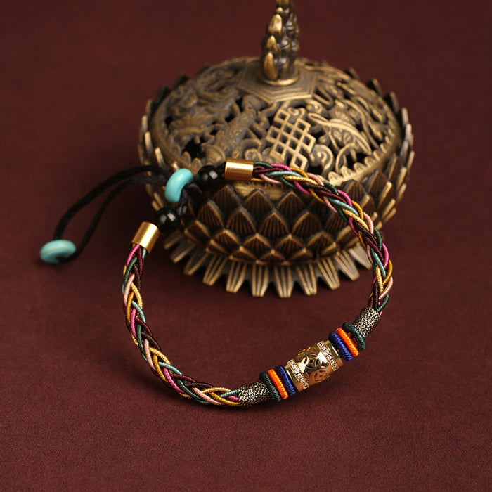 tibetan braided cord bracelet unisex spiritual good fortune jewelry