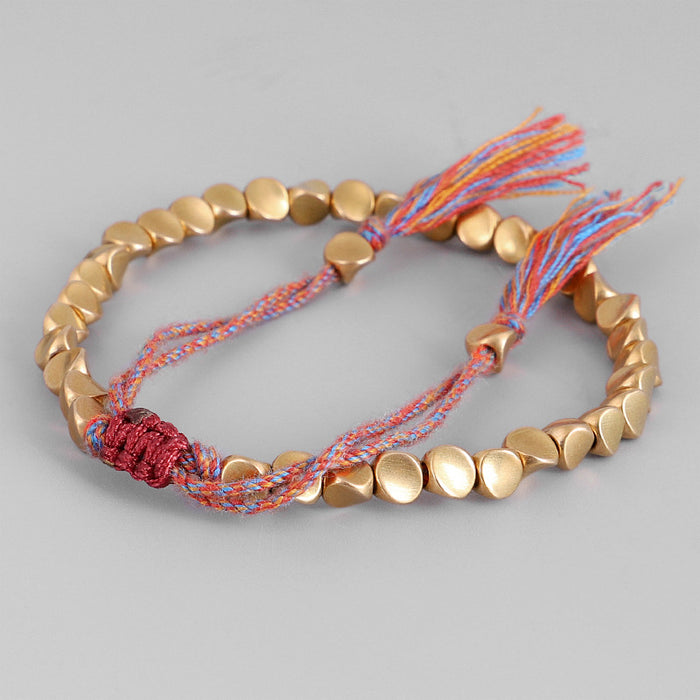 Authentic Buddhist Copper Bracelet for Mindfulness and Balance