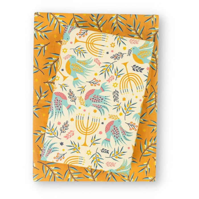 Hanukkah  Doves • Double-sided Eco Wrapping Paper • Holiday - The Regal Find