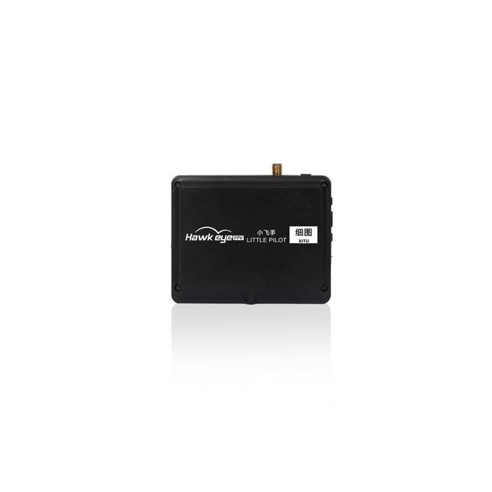 Hawk Eye FPV Little Pilot drone video transmitter with antenna, compact black design for UAVs