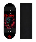 Teak Tuning Heat Transfer Graphic Wooden Fingerboard Deck, Design Contest 2024 Winner, fbb_ok - "Night Fang" 32mm Deck