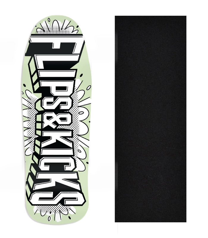 Teak Tuning Heat Transfer Graphic Wooden Fingerboard Deck, Design Contest 2024 Winner, @__mankey__ - "Flips & Kicks" Carlsbad Cruiser Deck