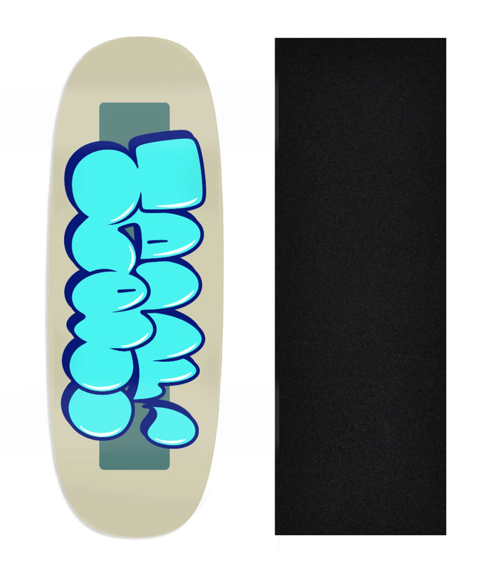 Teak Tuning Heat Transfer Graphic Wooden Fingerboard Deck, Design Contest 2024 Winner, prodbyswtchflp - "Bubble Edge" Ohhh Deck