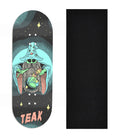 Teak Tuning Heat Transfer Graphic Wooden Fingerboard Deck, Design Contest 2024 Winner, Qfischer95 - "Mystic Glow" 32mm Deck