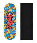 Teak Tuning Heat Transfer Graphic Wooden Fingerboard Deck, Design Contest 2025 Winner, @jakobrosedesign - "Quack Attack" 32mm Deck