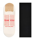 Teak Tuning Heat Transfer Graphic Wooden Fingerboard Deck, Design Contest 2025 Winner, @Smiths.Creative.Designs - "Teak You" 32mm Deck