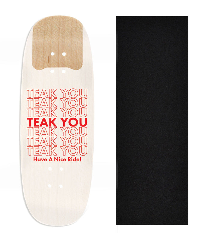 Teak Tuning Heat Transfer Graphic Wooden Fingerboard Deck, Design Contest 2025 Winner, @Smiths.Creative.Designs - "Teak You" Ohhh Deck