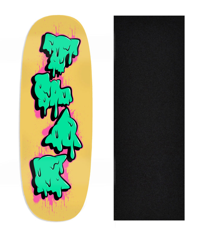 Teak Tuning Heat Transfer Graphic Wooden Fingerboard Deck, Design Contest 2025 Winner, @swtchflp_303 - "Melt Mode" Ohhh Deck