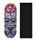 Teak Tuning Copy of Heat Transfer Graphic Wooden Fingerboard Deck, "Kaleidoscopic"