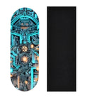 Teak Tuning Heat Transfer Graphic Wooden Fingerboard Deck, "Teak-nology" 32mm Deck