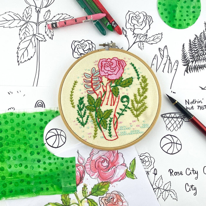 Hello From Rose City Embroidery Kit - The Regal Find