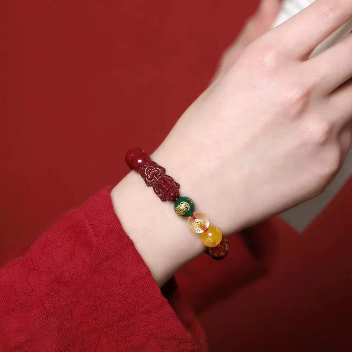 Natural Cinnabar Bracelet – Prosperity & Protection Jewelry