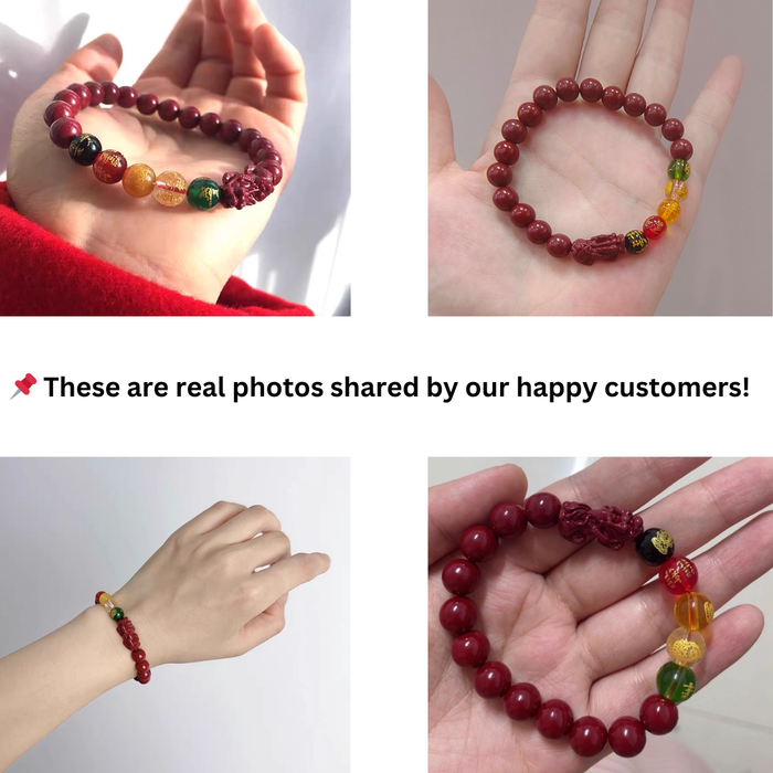 Red Cinnabar Pixiu Bracelet – Wealth Guardian Symbol