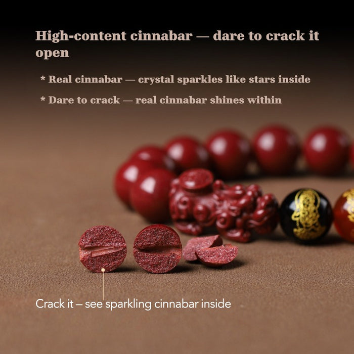 Natural Cinnabar Bracelet – Prosperity & Protection Jewelry