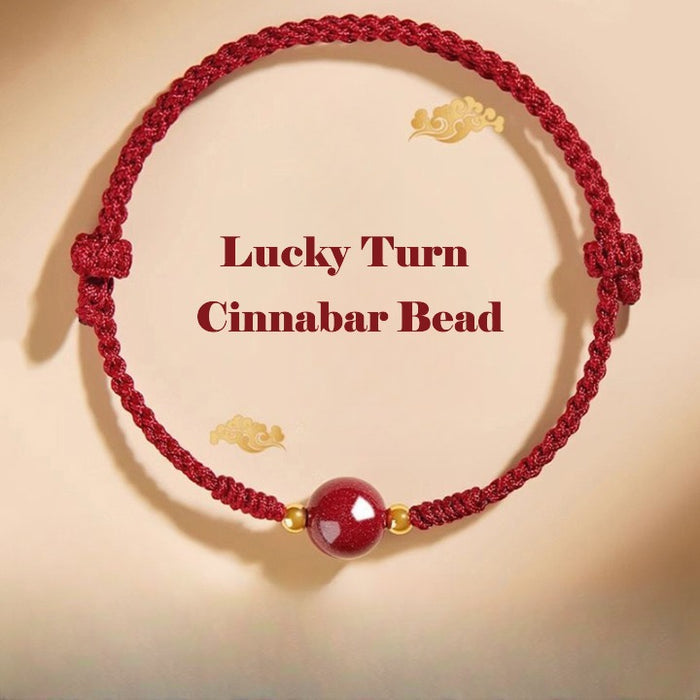 High-Content Cinnabar Red String Feng Shui Bracelet for Protection and Luck