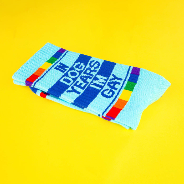 In Dog Years I'm Gay Gym Crew Socks - The Regal Find
