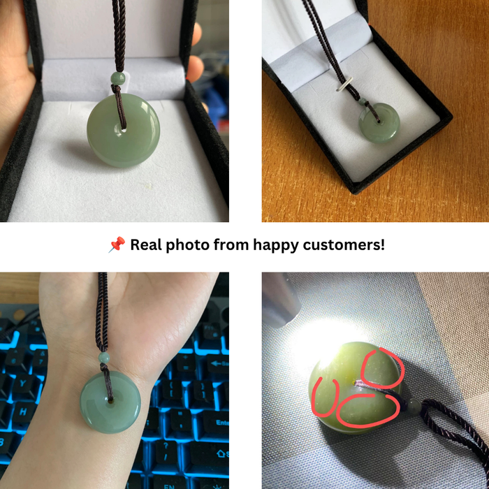 Gift box packaging for jade donut necklace