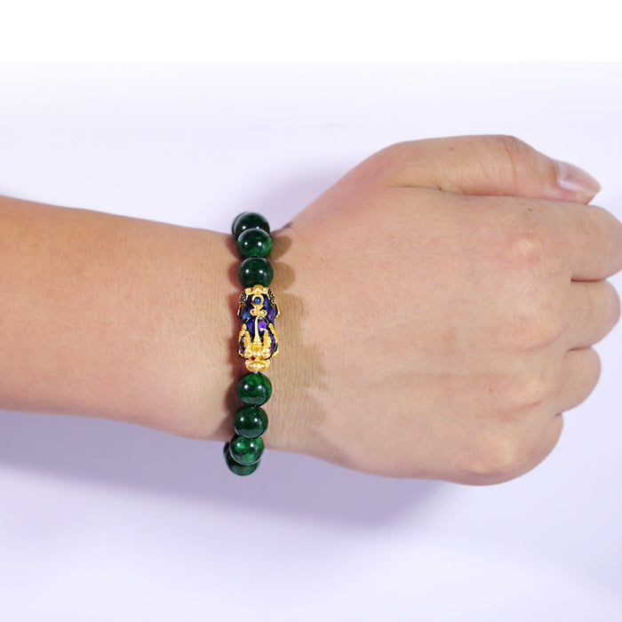 Men’s Feng Shui Jade Bracelet with Pixiu Charm