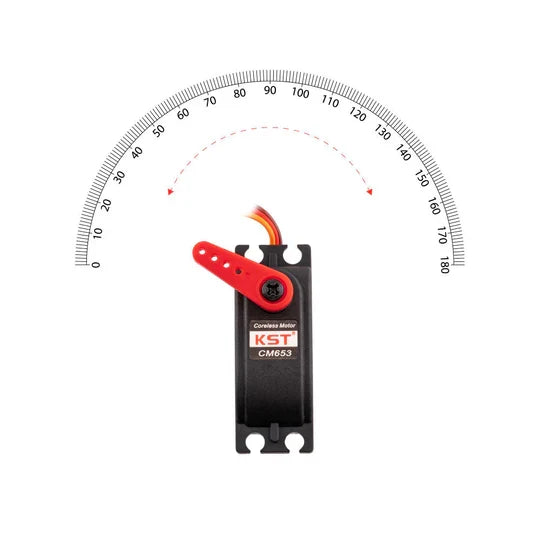 KST CM653KST CM653 Low Profile Coreless DC Motor Metal Gear Servos IP65 WaterprUAVMODEL
