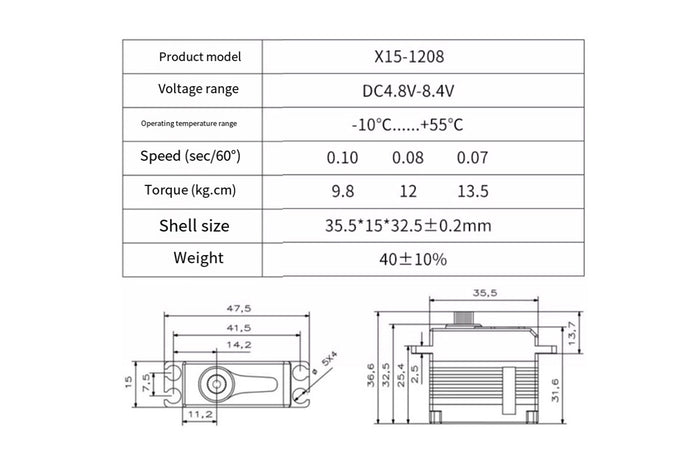 KST X15-1208 755X 908 and 508 Swashplate Servos