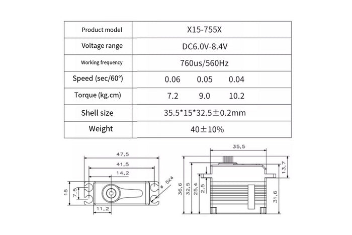 KST X15-1208 755X 908 and 508 Swashplate Servos