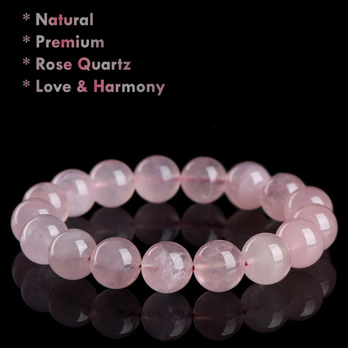 Madagascar rose quartz bracelet natural healing crystal jewelry