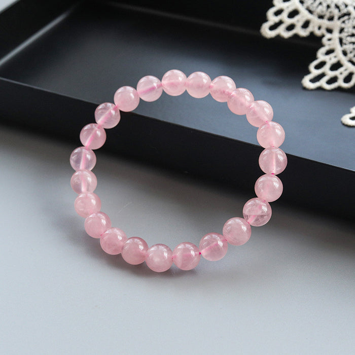 Crystal jewelry gift for her – rose quartz healing bracelet