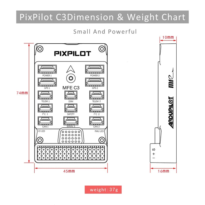 Makeflyeasy PixPilot C3Makeflyeasy PixPilot C3 flight control entry-level flight control openUAVMODEL