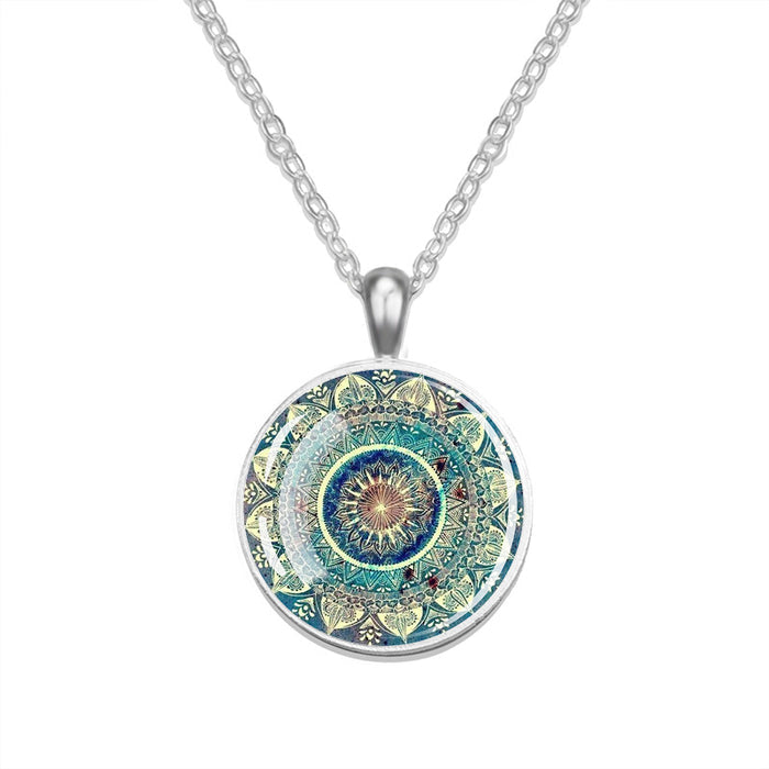 Unisex mandala yoga necklace everyday spiritual style