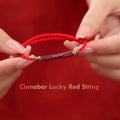 Mani Mantra Cinnabar Red String Bracelet – Feng Shui Good Luck Charm